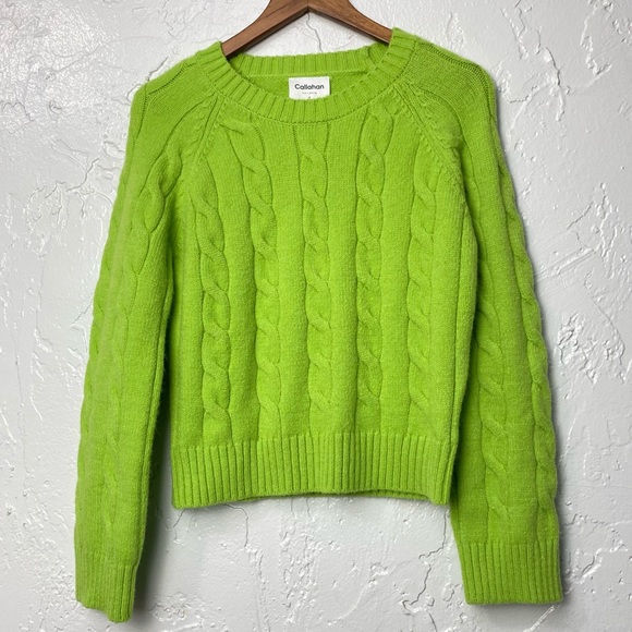 Anthropologie Betsy Cable-Knit Sweater Green NWT - Picture 10 of 10